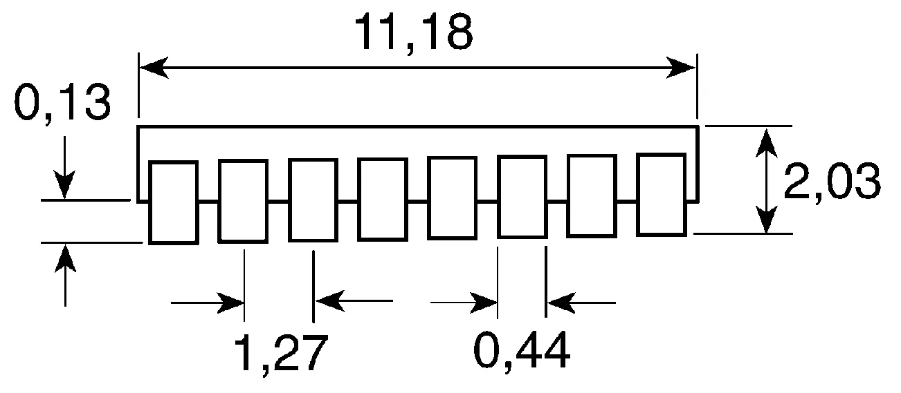 Product image for 8-isolated SMT resistor network,10K