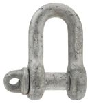 Product image for Galvanised steel D shackle w/pin,1ton