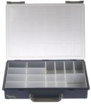 Product image for Raaco 17 Cell Grey, Transparent PP Compartment Box, 57mm x 340mm x 265mm