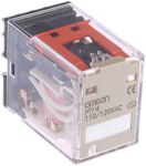 Product image for 4PDT plug-in relay,5A 110/120Vac coil