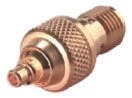 Product image for ADAPTOR,PLUG/JACK,MMCX TO SMA,50OHM,GOLD