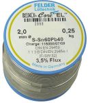 Product image for SOLDER WIRE, EL 2,0MM, 250G