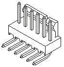 Product image for HEADER 2.54MM WTB, KK, RA,F/LOCK,6 W