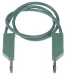 Product image for 0.5m green moulded test lead,4mm plug