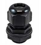 Product image for CABLE GLAND NPT1/2 BLACK WITH LOCKNUT
