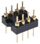 Product image for ASSMANN WSW Straight Through Hole Mount 2.54mm Pitch IC Socket Adapter, 8 Pin Male DIP to 8 Pin Male DIP