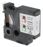 Product image for RHINO TAPE PERM.POLY.12MM BLACK ON CLEAR