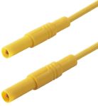 Product image for 4mm safety test lead,100cm,yellow,CATIII