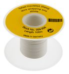 Product image for White Tefzel(R) wrapping wire,30awg 100m