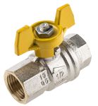 Product image for Gas T handle ball valve 1/2in F-F