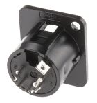 Product image for 5 way univ black chrome panel XLR plug