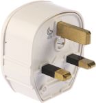 Product image for WHITE 13A MAINS TOUGHPLUG,13A FUSE