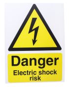 Product image for 200x150mm Plastic Electric Shock Sign