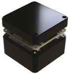 Product image for BLACK HEAVY DUTY BOX, 125X125X90MM