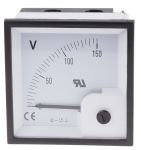 Product image for DC Voltmeter 72x72mm 90 deg scale 150V