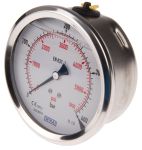 Product image for PRESSURE GAUGE,100MM DIA 0-400 BAR