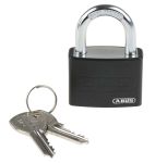 Product image for BLACK PLASTIC COATED ALU PADLOCK KA 6401