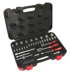 Product image for RS PRO 46 Piece Socket Set, 1/4 in, 3/8 in Square Drive