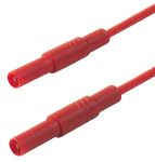 Product image for 4mm shrouded test lead, 1 metre, red