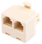 Product image for 6 way male to 2 female RJ11 adaptor