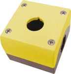 Product image for 1NO 1NC PUSHBUTTON STATION W/YELLOW LID