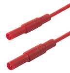 Product image for 4mm shrouded test lead, 50cm, red