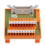 Product image for 20 way IDC header DIN rail terminal
