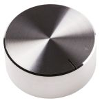 Product image for Spun finish aluminium clad knob,38mm dia