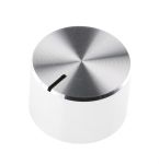 Product image for Spun finish aluminium clad knob,18mm dia