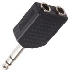 Product image for 2 Stereo Skt to 1 Stereo Jack Plug 0.25"