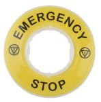 Product image for 60MM EMERGENCY STOP 3D LEGEND PLATE