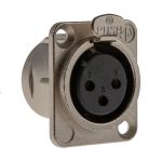 Product image for 3 WAY UNIFIED HOUSING XLR PANEL SOCKET