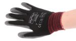 Product image for HYFLEX LITE PU P/C GLOVE, GREY/BLACK