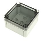 Product image for IP66 BOX WITH CLEAR LID,94X94X57MM