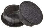 Product image for BLACK MATT PLAIN KNOB CAP,15MM DIA