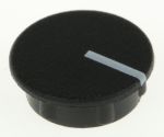 Product image for BLACK MATT LINED KNOB CAP,15MM DIA