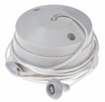 Product image for WHITE 2 WAY CEILING MOUNT PULL SWITCH,6A