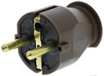 Product image for SCHUKO PLUG REWIREABLE BROWN