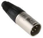 Product image for 4 WAY NICKEL FINISH XLR CABLE PLUG,10A