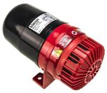 Product image for Red/Black Siren, 230 V ac, 120dB at 1 Metre
