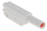 Product image for WHITE SHROUDED STACKABLE PLUG,4MM