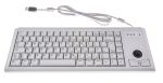 Product image for KEYBOARD WITH TRACKBALL, LIGHT GREY, USB