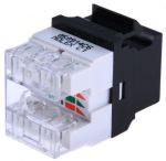 Product image for OUTLET CAT 6 UTP KEYSTONE JACK BLACK