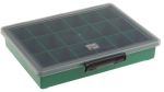 Product image for GREEN PLASTIC STORAGE BOX,18 COMPARTMENT