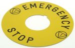 Product image for EMERGENCY STOP LEGEND PLATE