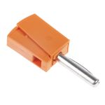 Product image for ORANGE CAGE CLAMP BANANA PLUG,4MM