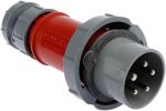 Product image for RED 3PN+E IP67 POWER TOP PLUG,32A 400V