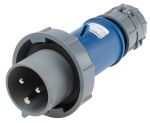 Product image for BLUE 2P+E IP67 POWER TOP PLUG,32A 230V