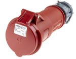 Product image for RED 3P+E IP44 POWER TOP SOCKET,32A 400V
