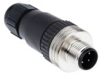 Product image for 4 WAY M12 RE-WIREABLE STRAIGHT PLUG,PG7